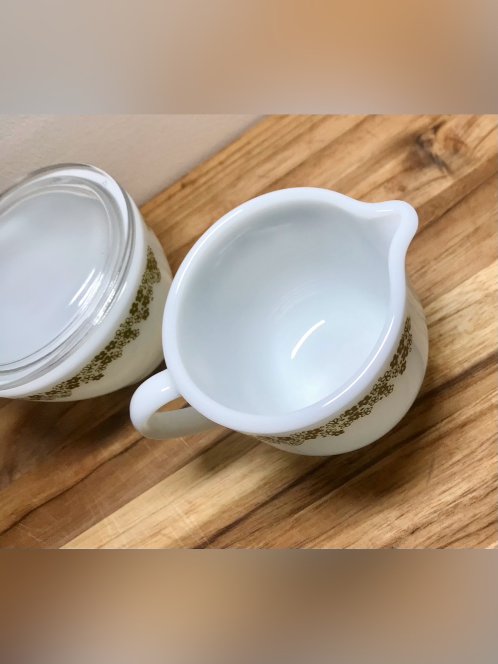 Vintage Corelle CORNINGWARE Pyrex Daisy Prnt Butter Dish Lids Cream Sugar Bowl - Picture 12 of 16